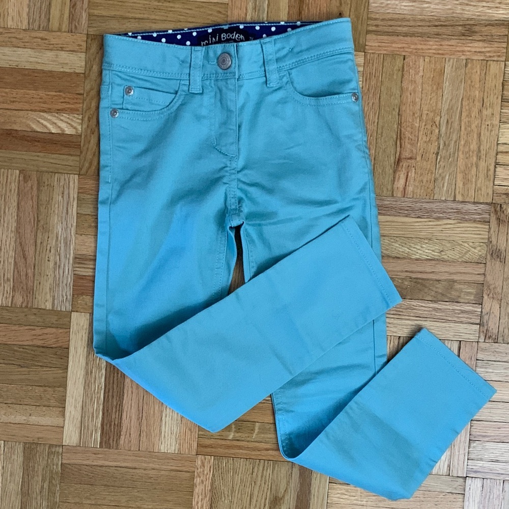 Mini Boden NWOT Girls Size 7 Teal Pant w/ Pockets - UNWORN
